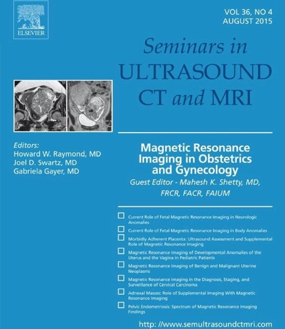 Dr Mahesh K Shetty as editor for the book Magnetic Resonance imaging in Obstetrics and Gynecology