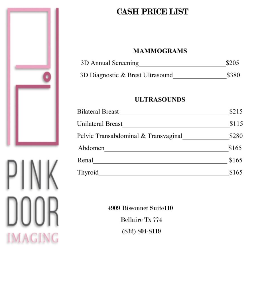 Cash Price List